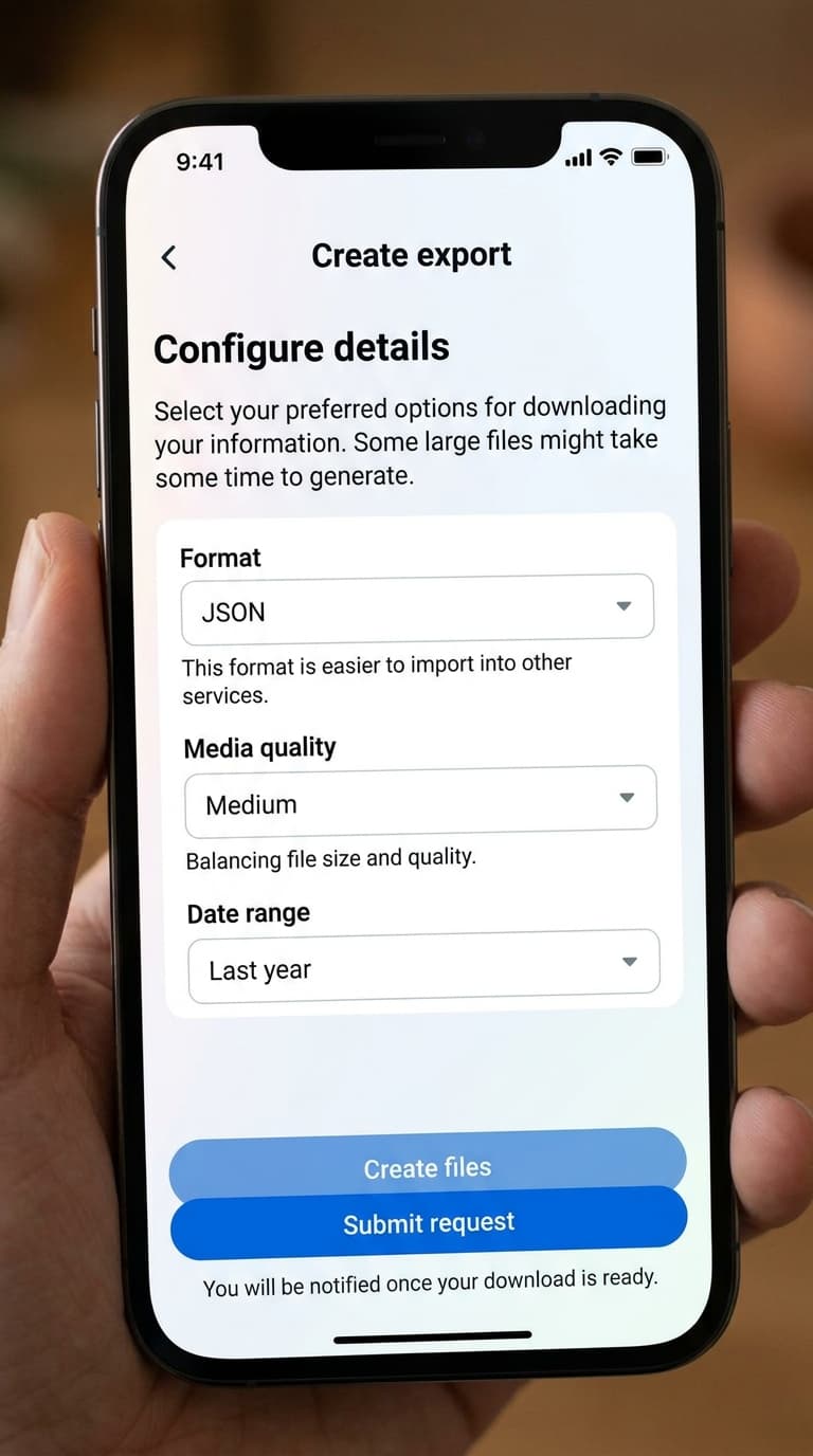 Configure date range & quality