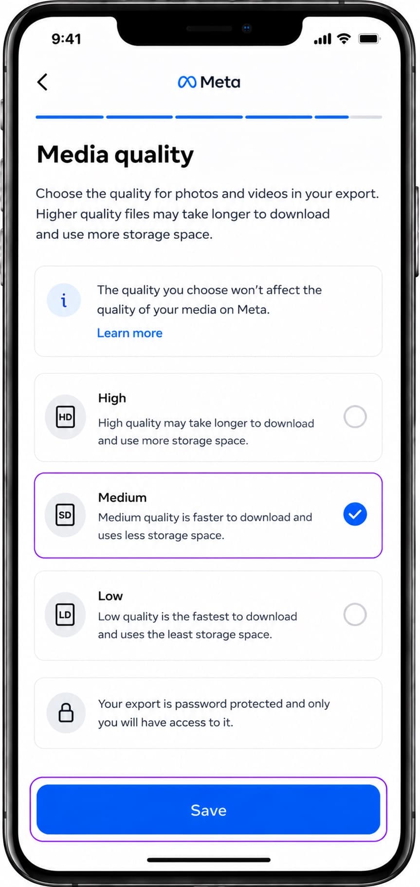 Set media quality