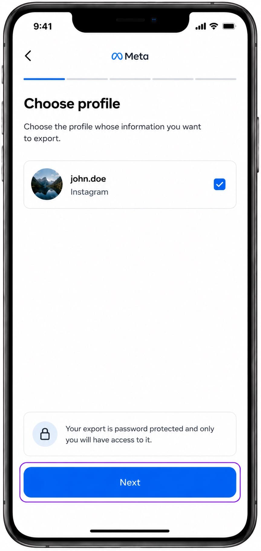 Select your profile