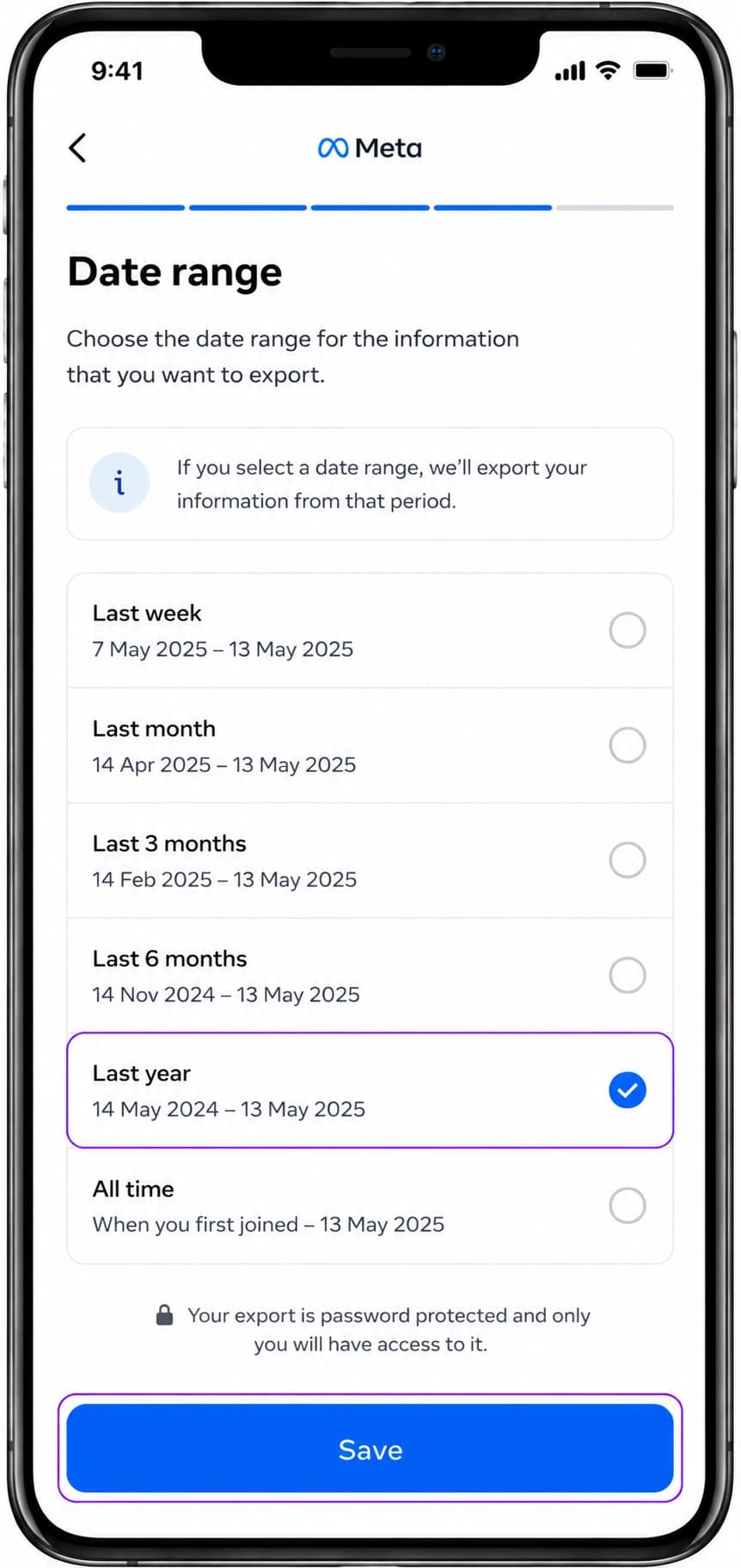 Choose date range